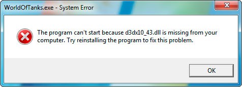 d3dx10_43.dll скачать для Windows 7, 8, 10. Как исправить ошибку d3dx10_43.dll.
